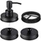 Qtrednrry Mason Jar Bathroom Accessories Lids Set(4Pcs),Toothbrush Holder,Apothecary Storage Jars Lids for Regular Mouth Mason