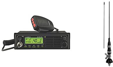 Albrecht AE 6491 NRC CB-Funkgerät, 12648.02, neu mit VOX Freisprechfunktion und NRC Geräuschfilter, 12/24 V, CTCSS, Farbe: schwarz & CB Albrecht Racer 90 Antenne, 115cm inkl. Kabel