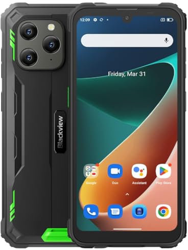 Blackview Outdoor Handy Ohne Vertrag BV5300 PRO, ArcSoft® 13MP+8MP, 7GB+64GB(1TB Erweiterung), 3 Kartensteckplätze, Android 12 DUAL SIM IP68 Wasserdichtes Smartphone, 6,1'' HD+, 6580mAh Akku, Grün