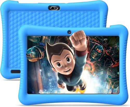 Semeakoko Kids Tablet 10 inch Android 13 Tablet for Kids 32GB, 512GB Expandable, Parental Control, Gifts for 3-12 Year Olds （Blue）