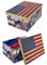 Kreher® 2 Stück Aufbewahrungsbox mit Deckel, Deko Papp-Karton, Stapelbox, 45 Liter mit Griffen, 51 x 37 x 24 cm (USA_New York)