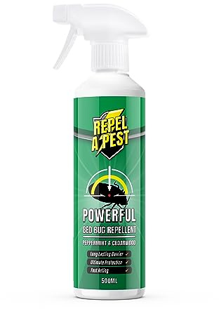 Repel-A-Pest - Bed Bug Repellent Deterrent Spray | Natural Eco-Friendly Pest Control for Indoors and Outdoors - Contains Cedarwood, Peppermint & Geraniol 500ml