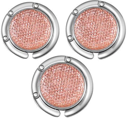 AUFIKR Paquete de 3 ganchos plegables para colgar bolsas de mesa, colección de ganchos de escritorio para bolso, gancho plegable para bolso (gancho para bolsa-Z1)