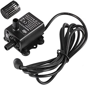 Adjustable Small submersible pump QR50E Mini Brushless Water Pump DC 12V Lift 300cm Low Noise Submersible Fountain Aquarium Circulating for Garden Fish Tank