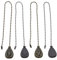 Be In Your Mind 4 Stück Deckenventilator Zugkette, 35 cm, Dekorative Anhänger für Deckenventilatoren, Deckenleuchten, Nachttischlampen, Zinklegierung, Kupfer, Bronze/Schwarz, Zugkette