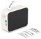 Pristar Bluetooth-Etikettendrucker, P15 Beschriftungsgerät Selbstklebend, APP-Verbindung, Wiederaufladbar, Etikettiergerät kompatibel mit iOS und Android für Zuhause, Büro, Schule (Schwarzer Stoff)