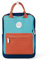 HYC00 Rucksack Mädchen Teenager Jungen Schulrucksack 14 Zoll Laptop Schulranzen Leichtgewicht Schultaschen, Reisen Rucksack für Damen Herren,Blau mit Orange