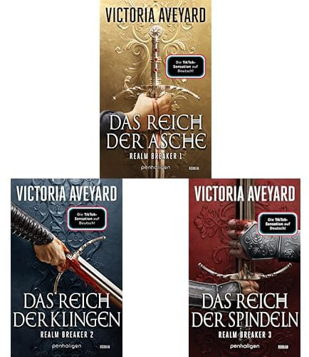 Victoria Aveyard-Set: Das Reich der Asche + Das Reich der Klingen + Das Reich der Spindeln (Realm Breaker-Saga, Band 1-3)