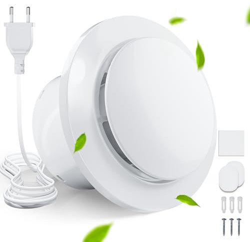 MOCINE Ventilatore da bagno 150 mm, potente aspiratore da 310 m³/h, ventola silenziosa da 16 W per rimozione rapida dell'umidità e degli odori, facile da installare a soffitto-A1