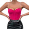 YLCYDLYU Corsetto Summer's Slim Corset Tops Cropped Tops Senza Maniche Halter Bustier Zipper Camisole Bodyshaper Lingerie Scept Canotta Push Up Bra-Fucsia-L
