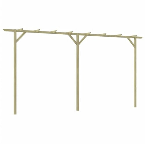 Genérico Pérgola de jardín 400 x 40 x 205 cm Madera,Hogar y Jardín,Céspedes & Jardines,Vida al aire libre,Estructuras exteriores,Arcos, enrejados y pérgolas de jardín, marrón, 3.95 LB,41664