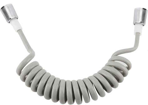 Feder-Flexibler Duschschlauch, ABS-Flexibler Teleskop-Duschschlauch für Wasserleitungen, Toilette, Bidet, Sprühpistole, Badezimmer, Spirale, Flexibler Duschschlauch (GREY)
