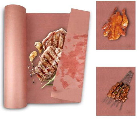 CEWROM Butcher Paper, Metzgerpapier Butcher Paper BBQ, 45cm x 15m Grillpapier, Butterpapier Kraftpapier Rolle für Grill Smoker Fisch Fleisch BBQ Zubehör