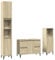 vidaXL 3-TLG. Badmöbel-Set Sonoma-Eiche Holzwerkstoff, Badmöbelset, Badezimmerschrank, Badezimmer Hochschrank, Badmöbel, Badezimmer Unterschrank