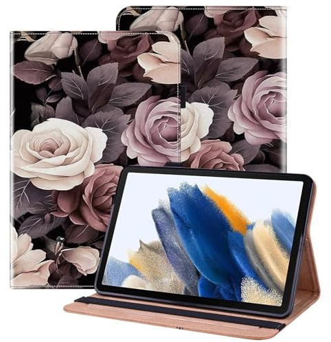 BOLELAW Hülle für Samsung Galaxy Tab S8 / S7 11 Zoll, Rose Strauch | Stoßfest PU Leder Folio Case mit Stifthalter, Kartenfächern & Standfunktion