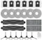 Nuo desire Lot de 23 accessoires pour Dreame L10s Pro Ultra Heat, pièce de rechange pour Dreame L10 Ultra Complete, avec 2 brosses principales, 2 filtres, 6 brosses de bord, 6 chiffons, 6 sacs à