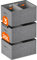 Lifewit Groß 3er Set Aufbewahrungsboxen, faltbarer Kleiderschrank Aufbewahrungskorb mit EntfernbareTrennwand, Aufbewahrungsschublade aus Stoff mit Griff für Kleidung, Hosen, Socken, 40 x 28 x 20 cm