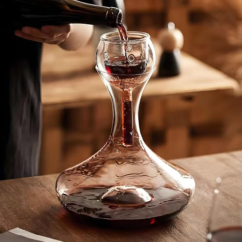 Decanter per Vino Dispenser Bevande Decanter Whisky Alcolici Regalo Uomo Compleanno Bottiglia Vetro Vino Personalizzata Teschio Regalo 40 anni Uomo Accessori Vino Regalo Casa (B-2300ml)