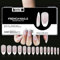 Beautilux Faux Ongles Medium Oval French Press on Ongles 280 Pièces 14 Tailles, Soak Off Faux Ongles Pose Americaine Pour Manucures à Domicile