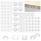 ZUOQIANG 4 Sizes Transparent Silicone Pads,Clear Furniture Buffer Pads,Adhesive Bumper Pads Clear Rubber Feet for Wall Door Stopper Drawers Kitchen Cabinet Floor Wall Fridge(107Pcs)