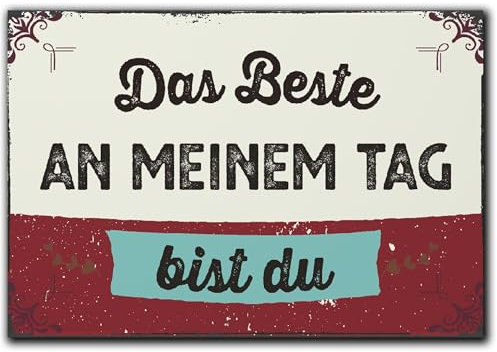 LANOLU Kühlschrankmagnete lustig- Das Beste bist du - lustige Magnete mit Sprüchen und witzigen Motiven 8x5,5cm