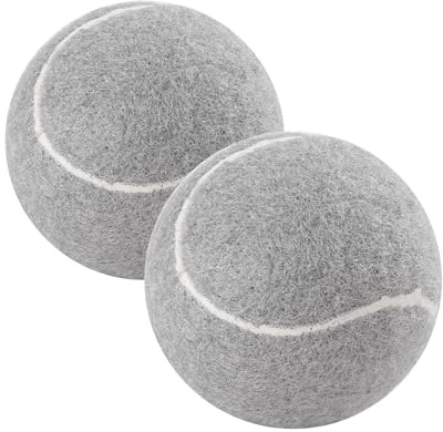 Fangxuee 2 PCS Precut Walker Tennis Ball for Furniture Legs and Floor Protection, Heavy Duty Long Lasting Felt Pad Covering,Grey