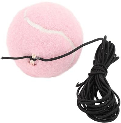 BuyWeek Tennisball mit Schnur, Self Practice Tennis Trainer Balls Training Sport Tool für Anfänger Im Innen- und Außenbereich und Outdoor -Aktivitäten (Rosa)