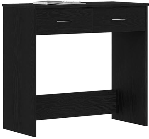vidaXL Schreibtisch Schwarz Eichen-Optik Holzwerkstoff 80 x 40 x 75 cm | Das schlanke und minimalistische Design von diesem Schreibtisch sorgt für einen coolen Look in deinem Arbeitsplatz und passt