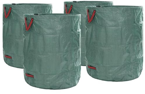 vidaXL Green Polypropylene Collapsible Garden Lawn Waste Collection Bag - 500 Litre Large Capacity