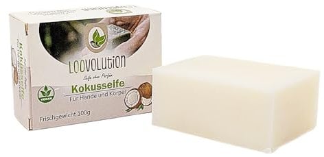 Loovolution® Hanföl-Seife Natur - Hergestellt mit natürlichen Inhaltsstoffen wie Kokosöl, Olivenöl & Hanföl, feuchtigkeitsspendend & erfrischend - Ideal für Hände & Körper