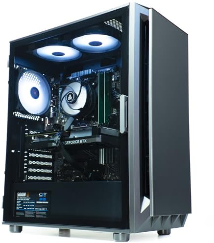 ionz Gaming PC - AMD Ryzen 5 5500, NVIDIA RTX 5060 8GB Graphics Card, 16GB RAM, 1TB NVMe SSD, Windows 11, 500W 80+ PSU, WiFi, KZ21, Black