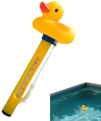 Schwimmthermometer für Schwimmbäder, Wassertemperaturmesser für Schwimmbäder – leicht ablesbares Werkzeug mit Kordel für Whirlpools und Teiche und Kinder