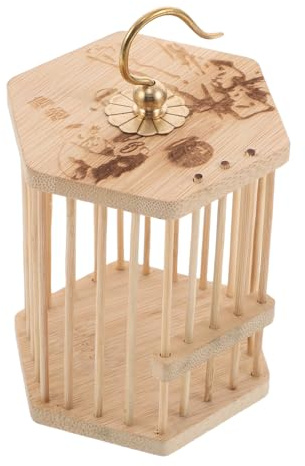 FUTUREORYY Bambus Insekten Käfig für Kleines Grillen Terrarium Vielseitiger Holz Beobachtungs Käfig für Heuschrecken Gottesanbeterinnen Portable Insekten Aufzucht Box
