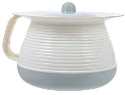 HOMSFOU Urinoir Portable pour Personnes Âgées et Garçon et Filles Crachoir en Plastique Épais avec Poignée et Couvercle Bleu Pot de Chambre Pratique pour Usage Domestique