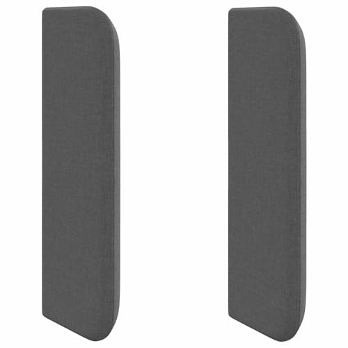 vidaXL Kopfteil Ohr Dunkelgrau 40,5 x 40,5 x 4 cm Stoff, Moderne Schlafzimmerdeko, stylischer Kopfteil, langlebige Bettwäsche, Wohnstil-Upgrade, minimalistischer Raum