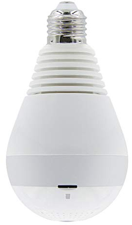 QGIZGGKUVD HD 1080P 360° Panoramic Hidden Wifi IP Camera Light Bulb Home Lamp Cam - infrared+White Light/425(White Light)