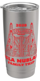 Jurassic Park Isla Nublar Family Trip 2028 Vaso térmico de acero inoxidable de doble pared