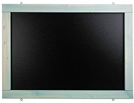 Rustikale Tafel Kreidetafel Wandtafel Küchentafel mit Holzrahmen zur Beschriftung mit Kreide im Landhausstil in verschiedenen Größen und Farben (Zartgrün, 50x70cm)