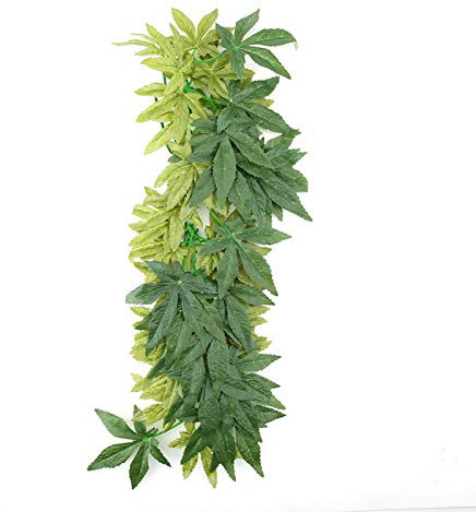 Pssopp Reptilien, künstliche Weinrebe Aquarium Pflanze Aquarium Dekoration Aquarium Fish Tank Wasser Gras Pflanze Aquariumpflanzen Unterwasser Kunststoff Pflanze mit Saugnäpfen(50cm)