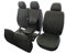 Texmar Designet Sitzbezüge für Peugeot Boxer, Citroen Jumper, Fiat Ducato 2002–2006, RHD, Kunstleder, Schwarz, 2 + 1 (1 Einzel, 1 Doppel)