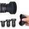 Hensych 3 in 1 Kamera Faltbar 82mm Gummi Gegenlichtblende Tele/Standard/Weiter Winkel Sonnenhaube Sonnenschirm mit universeller Haubenschraube für Kamera DSLR Nikon/Canon/Sony