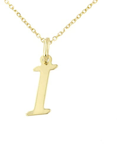 forme di Lucchetta Schmuck, Goldkette Damen 375 Echtgold, für Damen Kette mit Anhänger Buchstabe Initialen Namen A B C D E F G H I J K L M N O P Q R S T U V Y X Z aus 9 Karat Gelbgold – 45