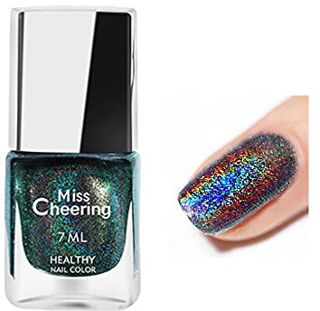 8 Farben Laser Nagellack, Pretty Shiny Mirror Glitter Holographic Langlebiger Nagellack, Holographischer Nagellack 7ml #08