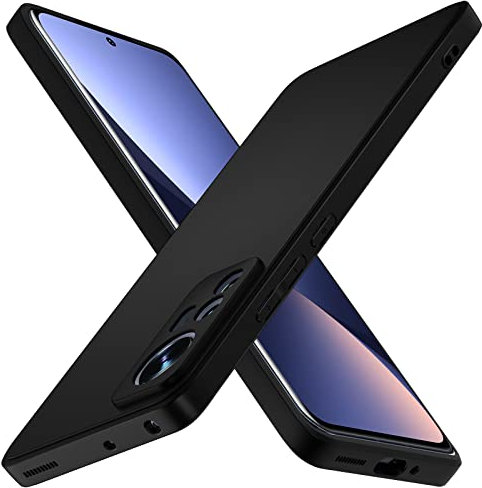 iVoler Cover in Silicone per Xiaomi 12 / Xiaomi 12X con Protezione Della Fotocamera, Ultra Sottile Custodia in TPU Morbida Anti-Graffio Antiurto Protettiva Case, Nero