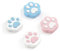 DLseego 4PCS Manette Analogique en Silicone Souple pour Contrôleur Switch OLED, Cute Patte de Chat Thumb Grips Caps Compatible avec la Switch/Switch Lite Joycon, Rose & Bleu