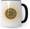 BTC Tasse Geschenk Bitcoin Kaffeetasse Geschenkidee für Investor Kaffeebecher Krypto Währung Becher (Weiß & Schwarz)