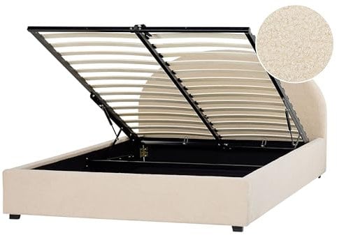 Letto matrimoniale contenitore minimalista 160 x 200 beige