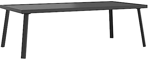 vidaXL Table Basse de Jardin, Table d'Appoint, Table de Café, Meuble de Terrasse Patio Arrière-Cour Extérieur, Moderne, Anthracite Acier