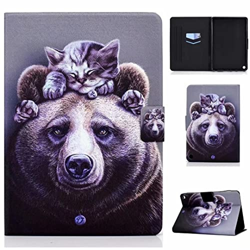 KRjcsfhy Case Compatible with Amazon Fire Max 11 2023 Tablet Shockproof Leather Case with Stand Function Slim Smart Protective Case for Amazon Fire Max 11 2023 Cat bear