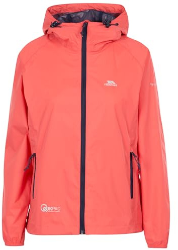 Trespass Qikpac Veste imperméable pour femme, Blush pêche, M